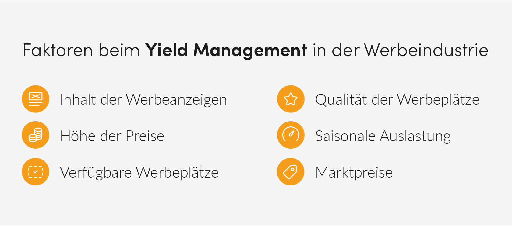 Yield Management Faktoren